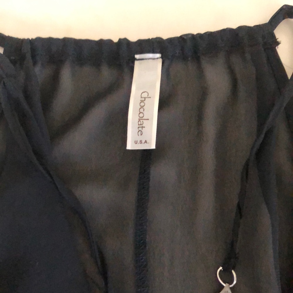 Chocolate Black Sheer Blouse